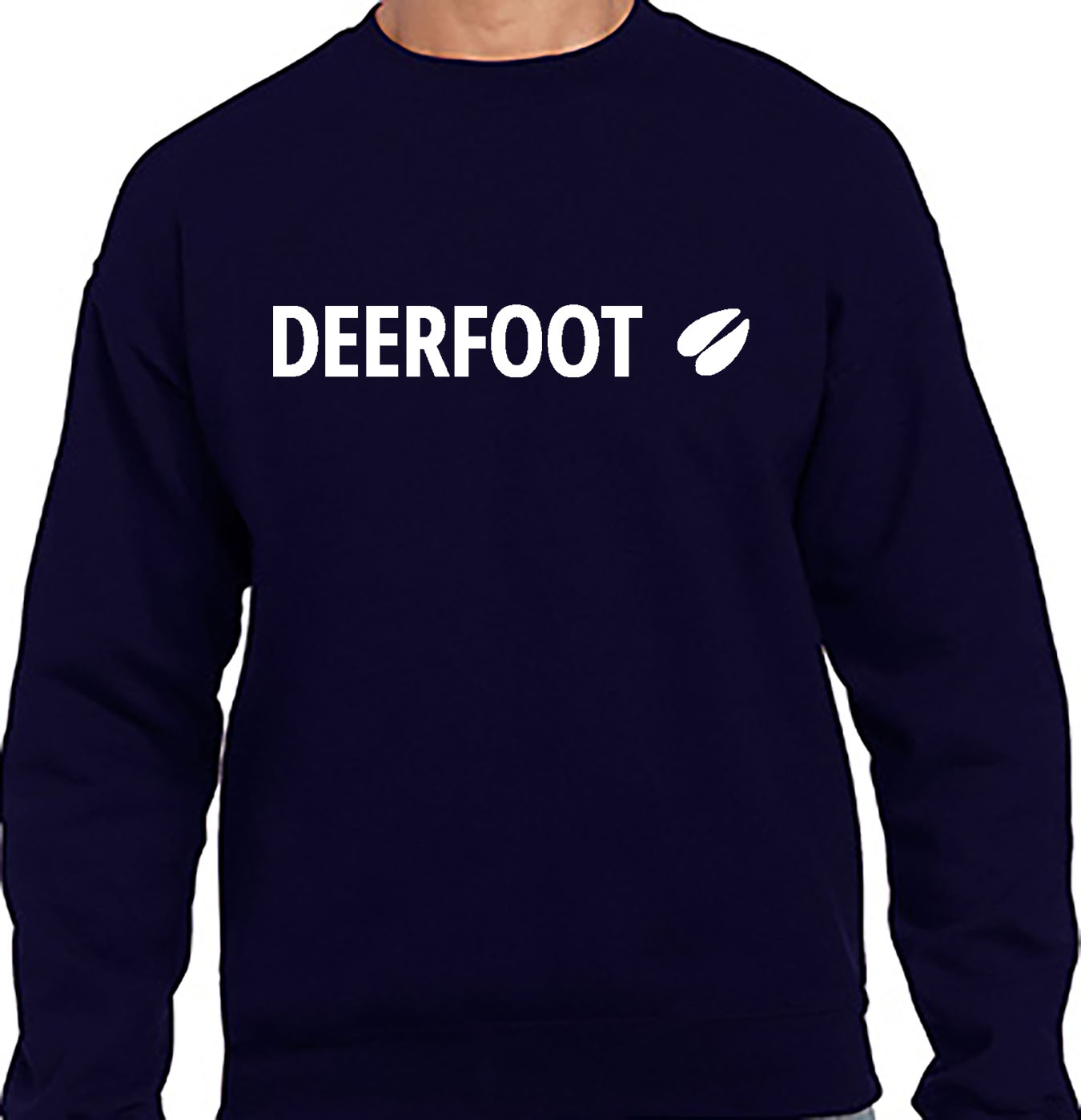 Deerfoot Logo on Navy Crew